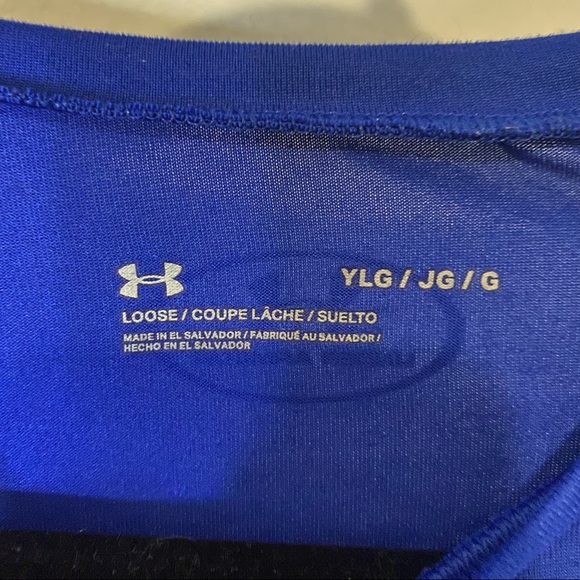 Youth Under Armour Blue long sleeve tee - Picture 4 of 5